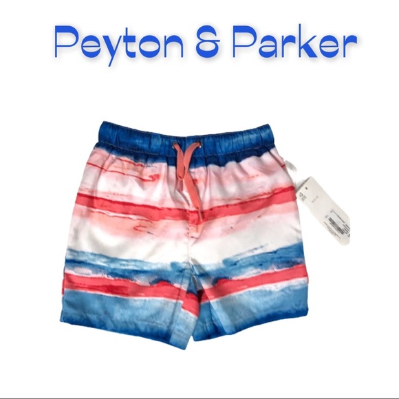 NWT Peyton & Parker Toddler Pull On Swim Trunks - Picture 2 of 10